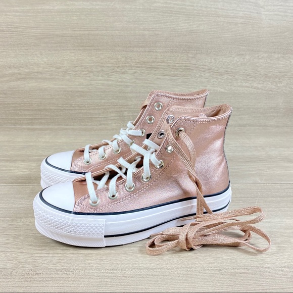 Converse | Shoes | New Converse Lift Hi Platform Beige Rose Gold Shoe |  Poshmark